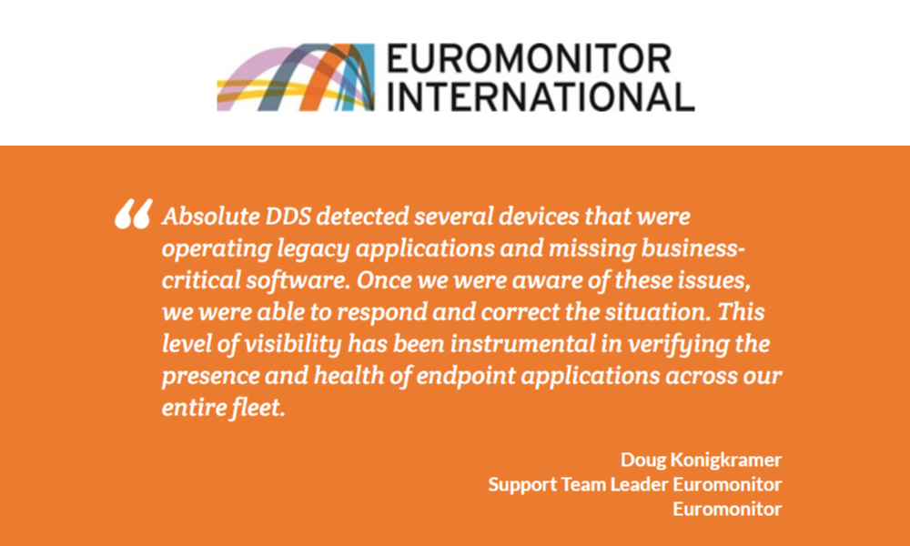 Euromonitor Secures Their Proprietary Data with Absolute DDS